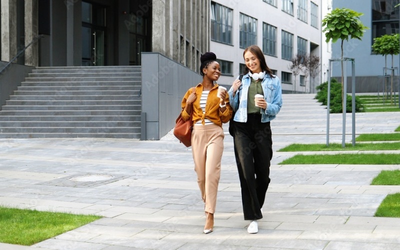 Friends walking